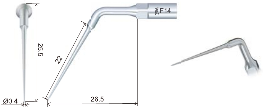 Размеры наконечника для скалера